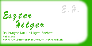 eszter hilger business card